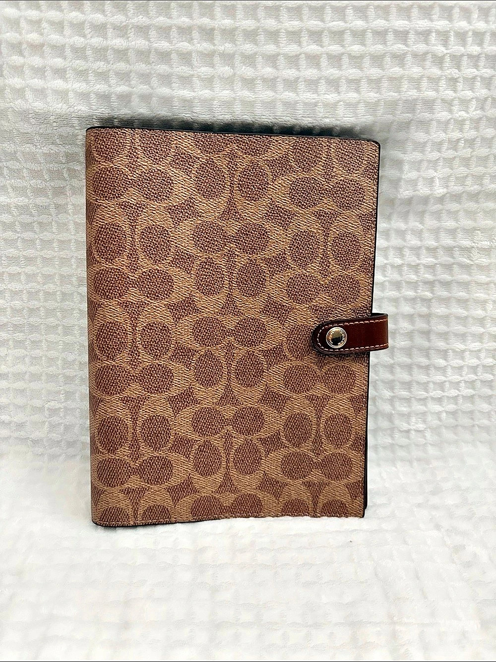 Coach Notebook In Signature Canvas Brown
